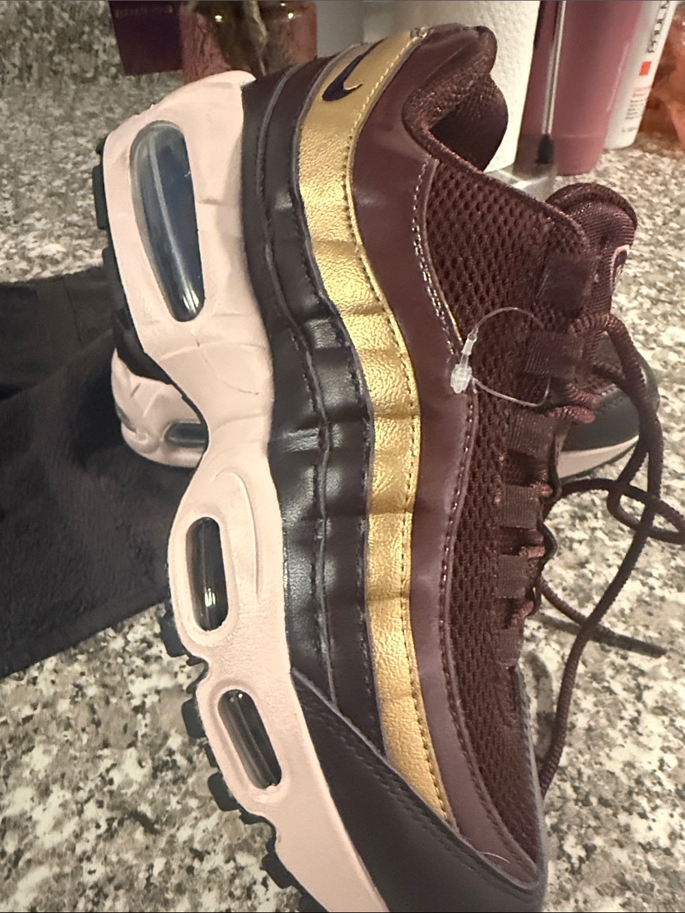 Nike Women’s Maroon and Gold Low-Top Sneaker